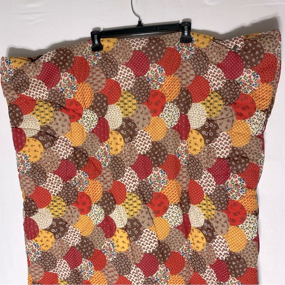 Vintage 70s Boho Brown Orange Yellow Floral Sleeping Bag - Picture 16 of 16
